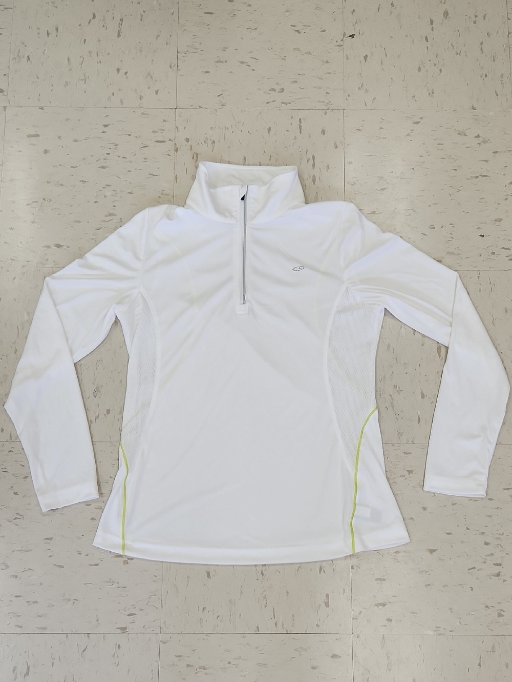 C9 by Champion White Long Sleeve 1/4 Zip Pullover Shirt Activewear Women's XL